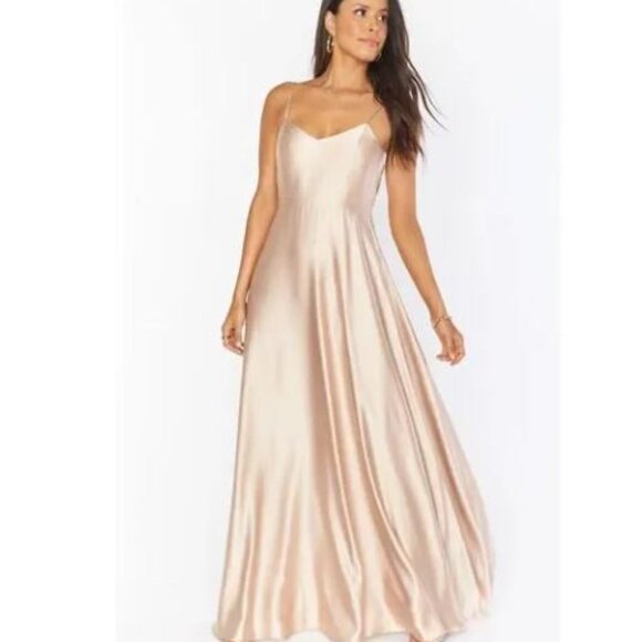 Show Me Your Mumu Faith Maxi Full Length Bridesmaid Formal Dress Gown Champange - Picture 1 of 12